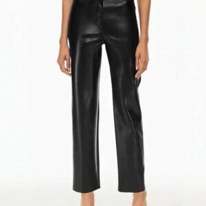 Wilfred Aritzia The Melina Pant Straight Leg Vegan Leather Black Size 4